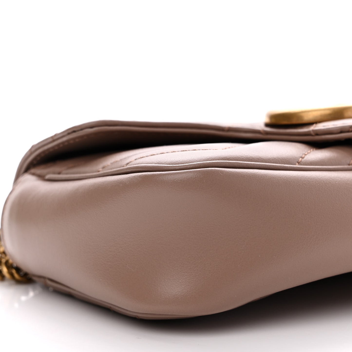 Calfskin Matelasse Super Mini GG Marmont Shoulder Bag Porcelain Rose