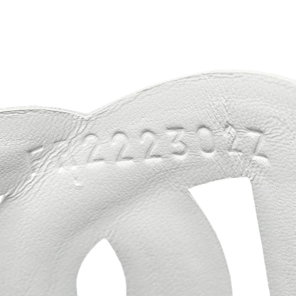 Hermes Nappa Womens Extra Sandals 36.5 White 7 of 9