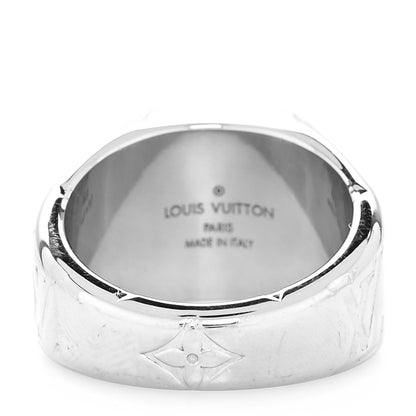 Louis Vuitton Monogram Signet Ring L 60 9 Palladium 3 of 5