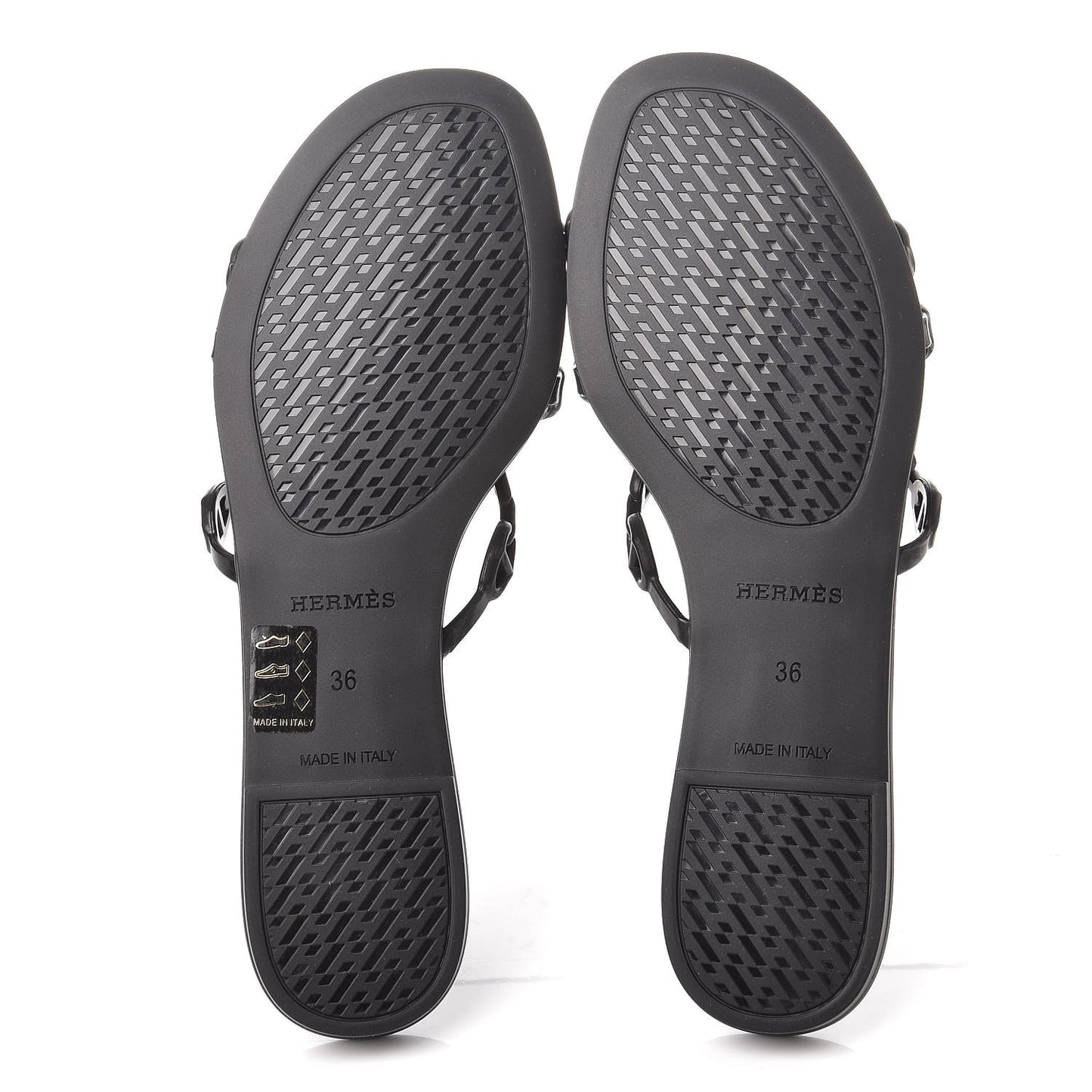 Rubber Chaine d'Ancre Rivage Sandals 36 Black