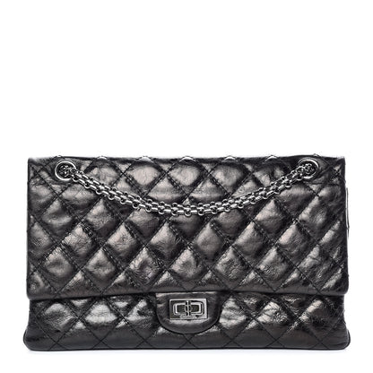 Chanel Metallic Aged Calfskin 2.55 Reissue 226 Flap Black 1 of 13