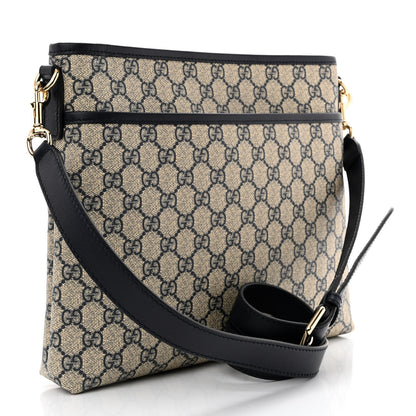 Gucci GG Plus Monogram Medium Flat Messenger Bag Navy 3 of 10
