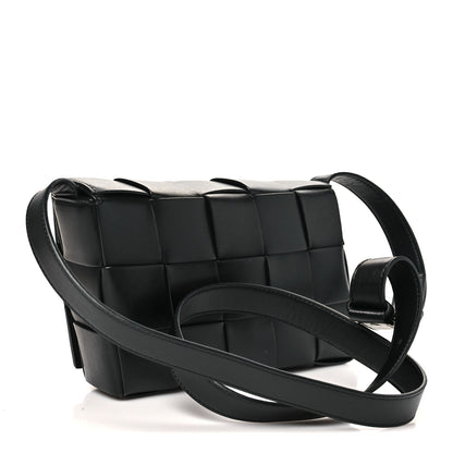 Bottega Veneta Lambskin Maxi Intreccio Speed Cassette Crossbody Bag Black 3 of 9