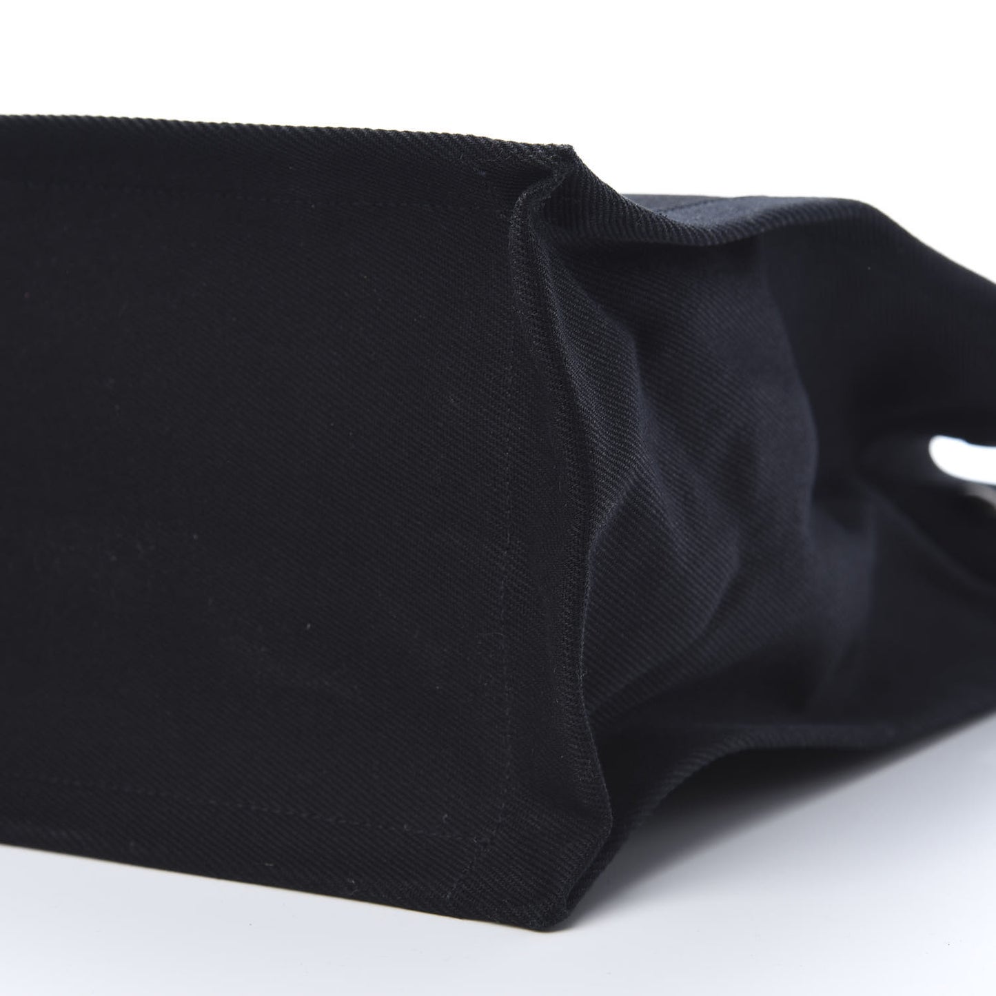 Linen Calfskin Rive Gauche Tote Black