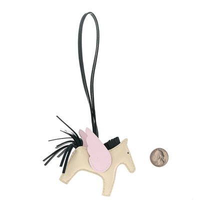 Hermes Milo Lambskin Grigri Rodeo Pegase Horse Bag Charm PM Nata Mauve Sylvestre Vert Cypress 2 of 7