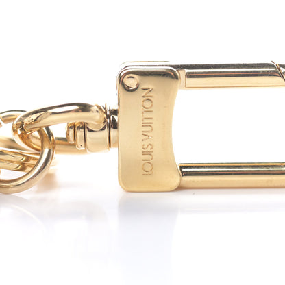 Louis Vuitton Metal Resin Game On Dice and Heart Charm Key Holder Gold 3 of 5