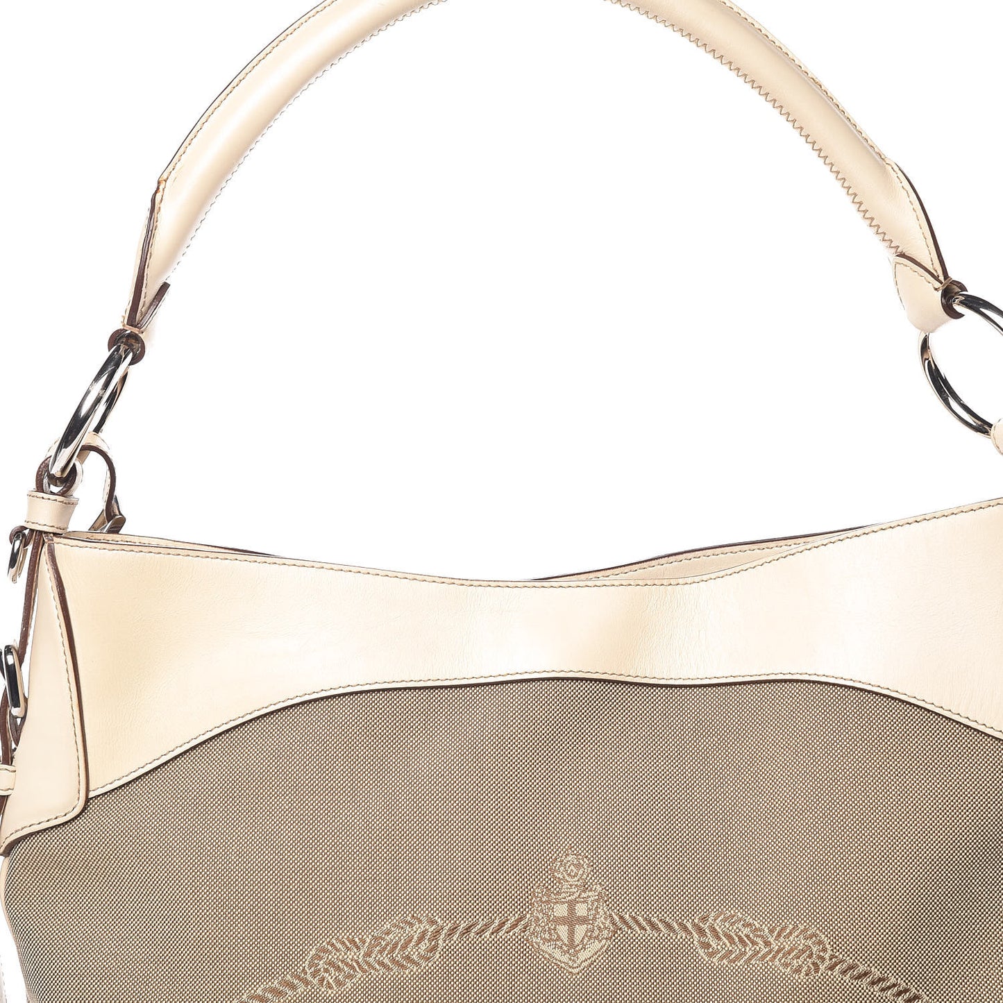 Jacquard Logo Shoulder Bag Corda Cera