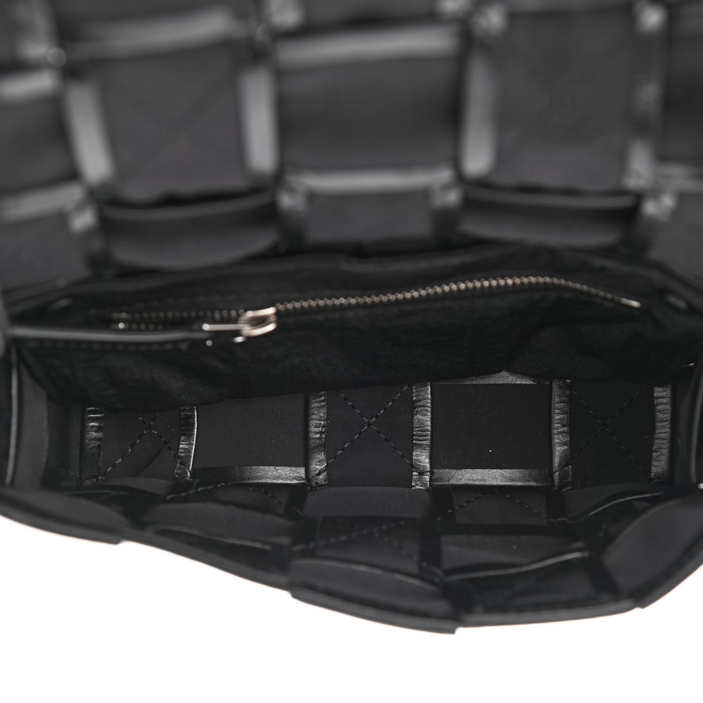 Paper Calfskin Maxi Intreccio Cassette Crossbody Bag Black