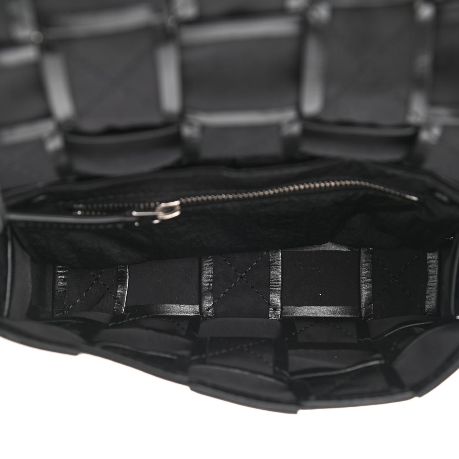 Bottega Veneta Paper Calfskin Maxi Intreccio Cassette Crossbody Bag Black 5 of 9