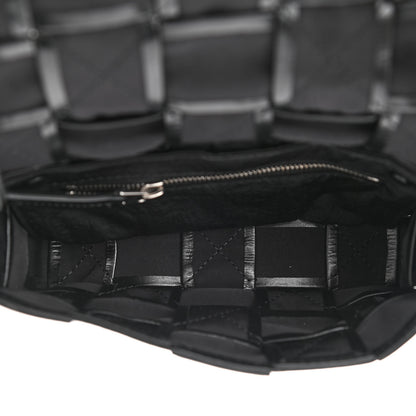 Bottega Veneta Paper Calfskin Maxi Intreccio Cassette Crossbody Bag Black 5 of 9