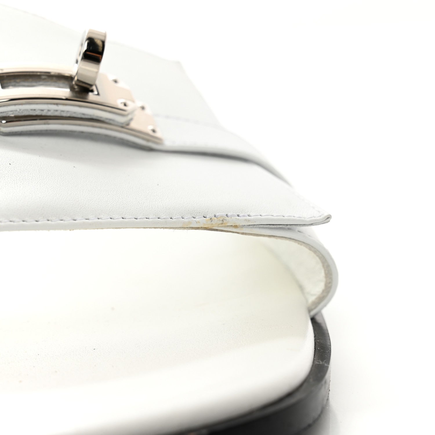 Hermes Calfskin Giulia Sandals 40.5 White 8 of 8