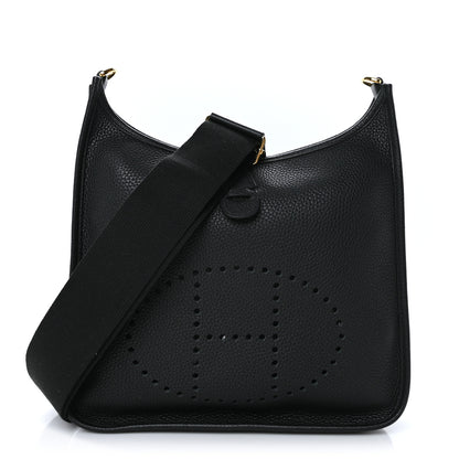 Hermes Taurillon Clemence Evelyne III PM Black 1 of 10