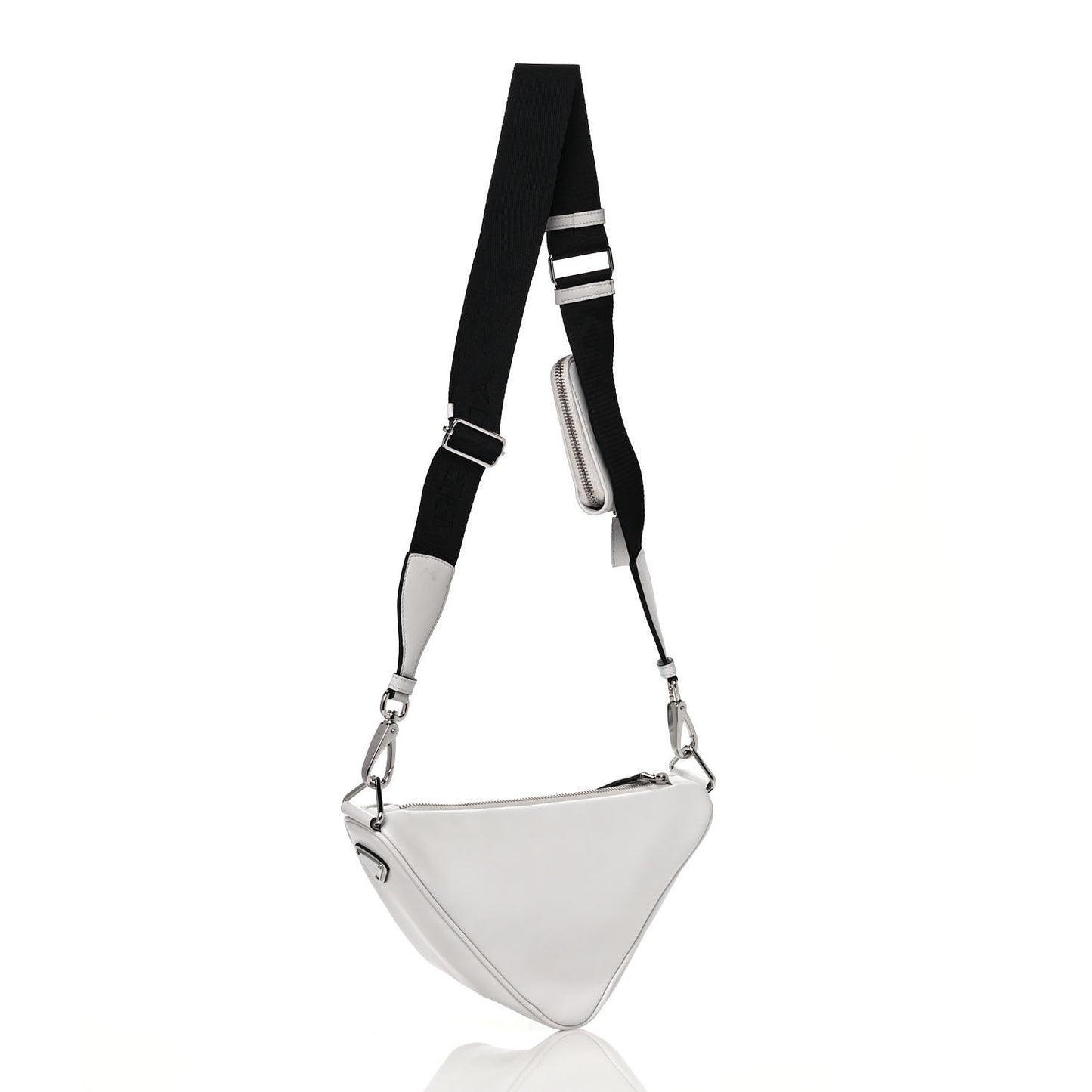 Grace Lux Triangle Shoulder Bag White