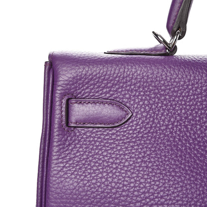 Hermes Taurillon Clemence Kelly Retourne 35 Ultraviolet 26 of 34