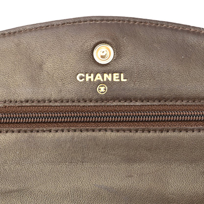Chanel Caviar Timeless CC Wallet On Chain WOC Dark Brown 6 of 10