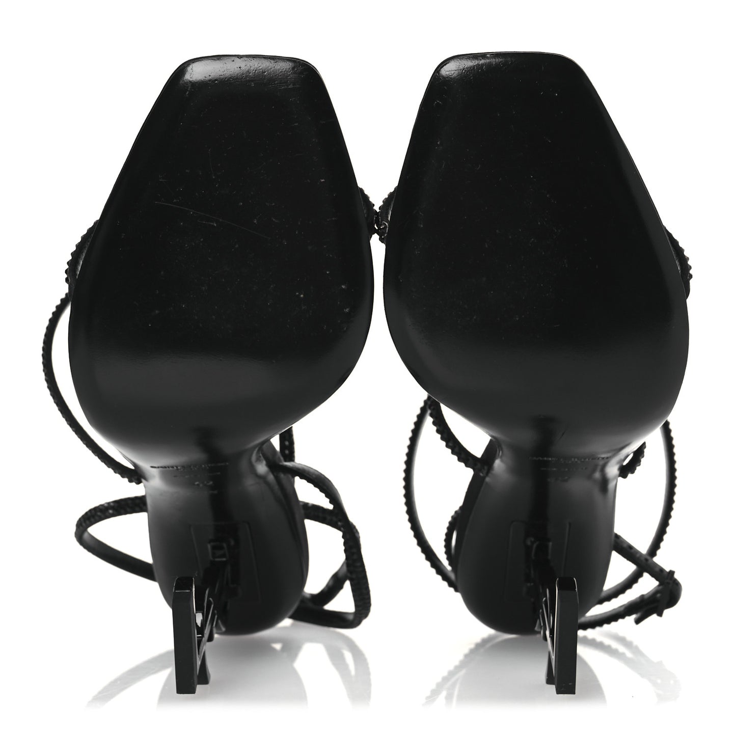 Satin Crystal Opyum 110 Sandals 42 Black