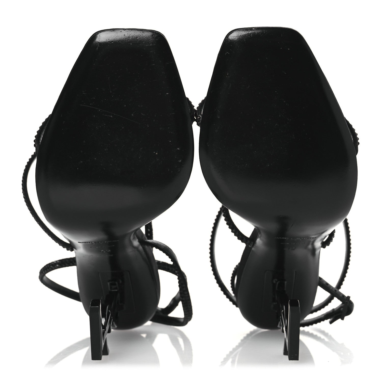 Saint Laurent Satin Crystal Opyum 110 Sandals 42 Black 7 of 11