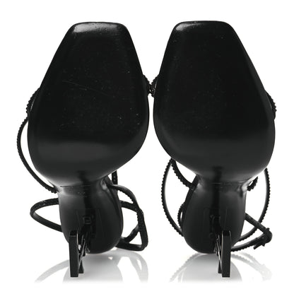 Saint Laurent Satin Crystal Opyum 110 Sandals 42 Black 7 of 11