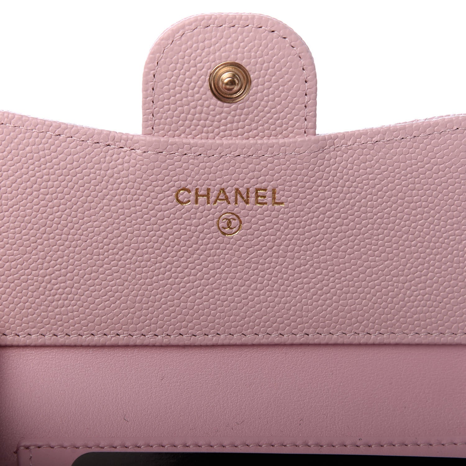 Chanel Caviar Quilted Compact Flap Wallet Light Pink 6 of 8