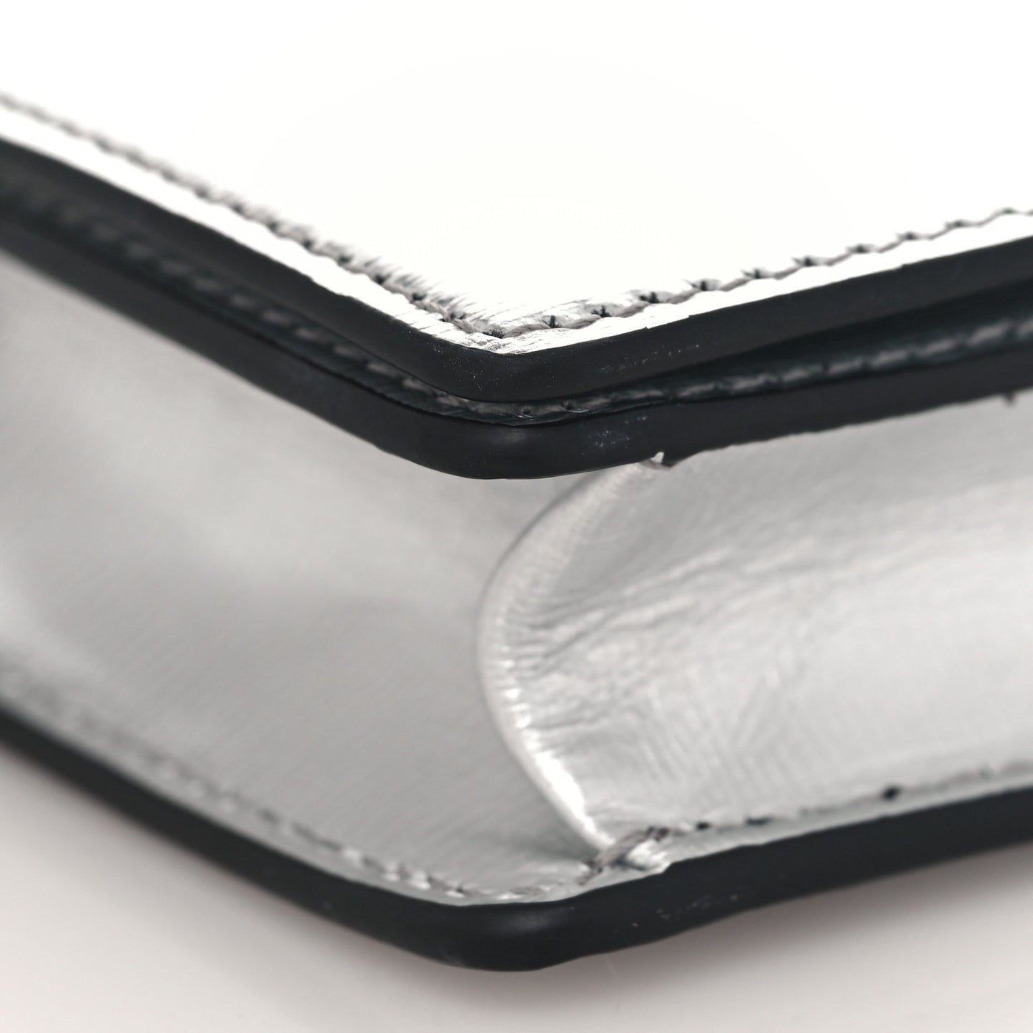 Metallic Palmellato Calfskin TF Mini Bag Silver