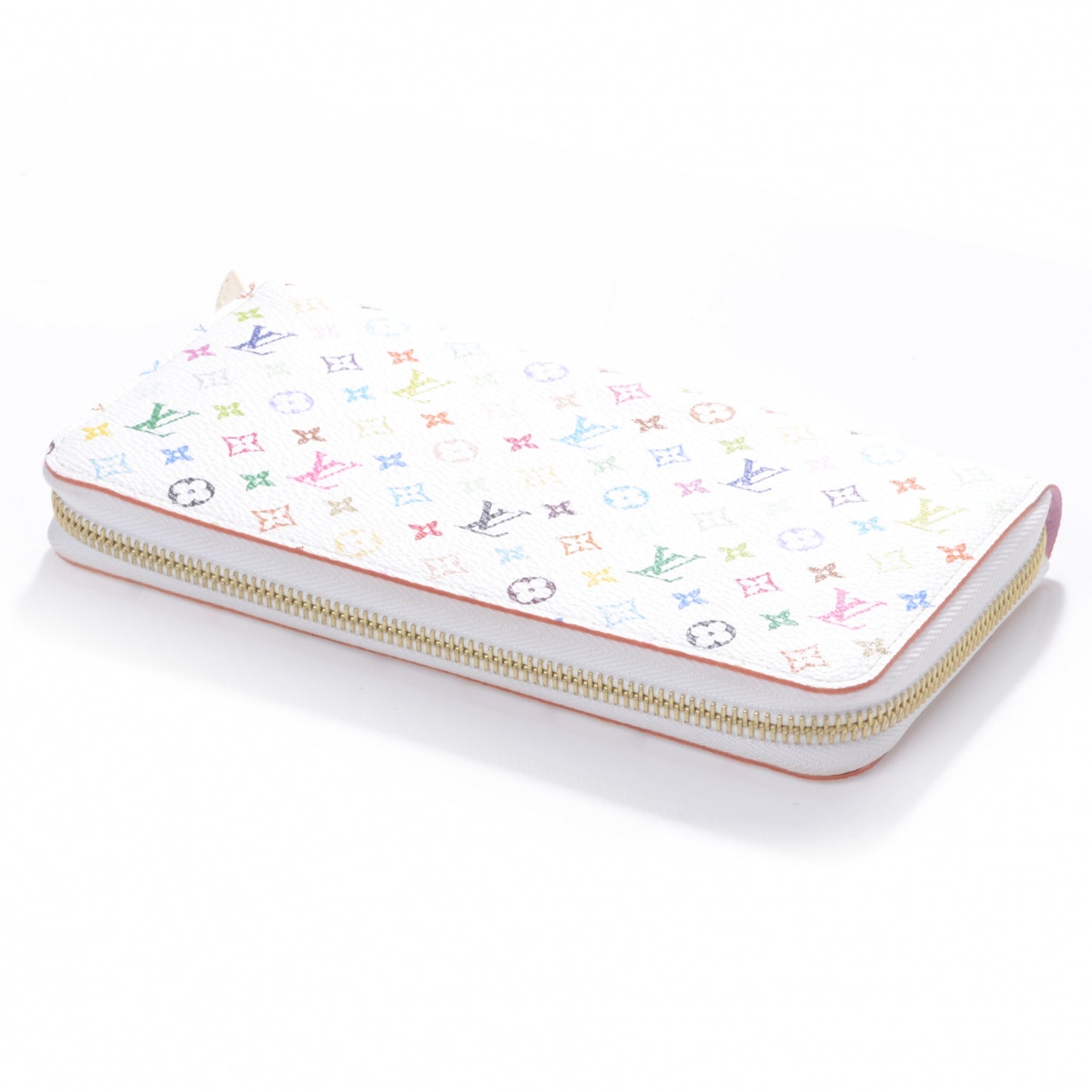 Monogram Multicolor Zippy Wallet White
