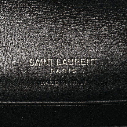 Saint Laurent Nylon Matelasse Chevron Small Monogram Envelope Wallet Black 6 of 8