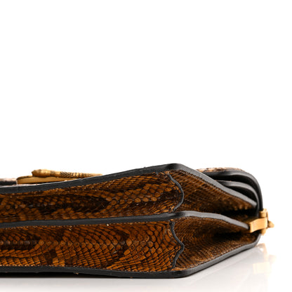 Gucci Snakeskin Crystal Web Crystal Medium Linea Top Handle Bag Acacio Honey 11 of 12