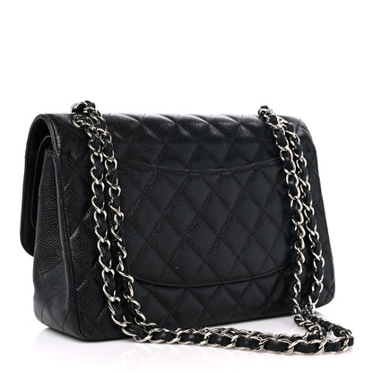 Chanel Caviar Quilted Jumbo Double Flap Black 3 of 17