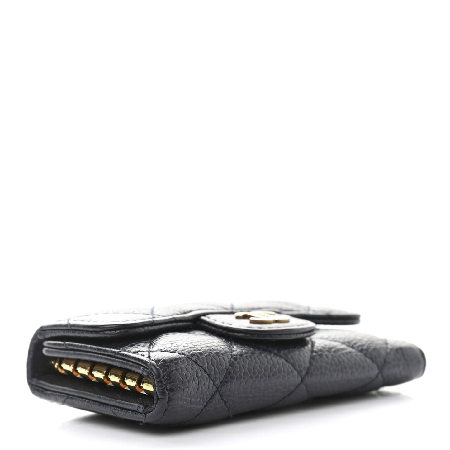Caviar Quilted 6 Key Holder Blue