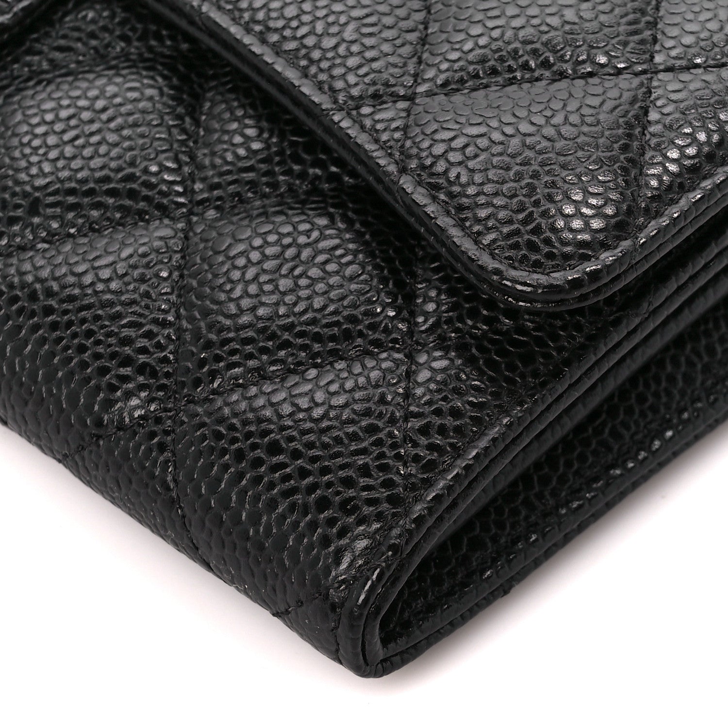Chanel Caviar Quilted Large Gusset Flap Wallet Black 11 of 11