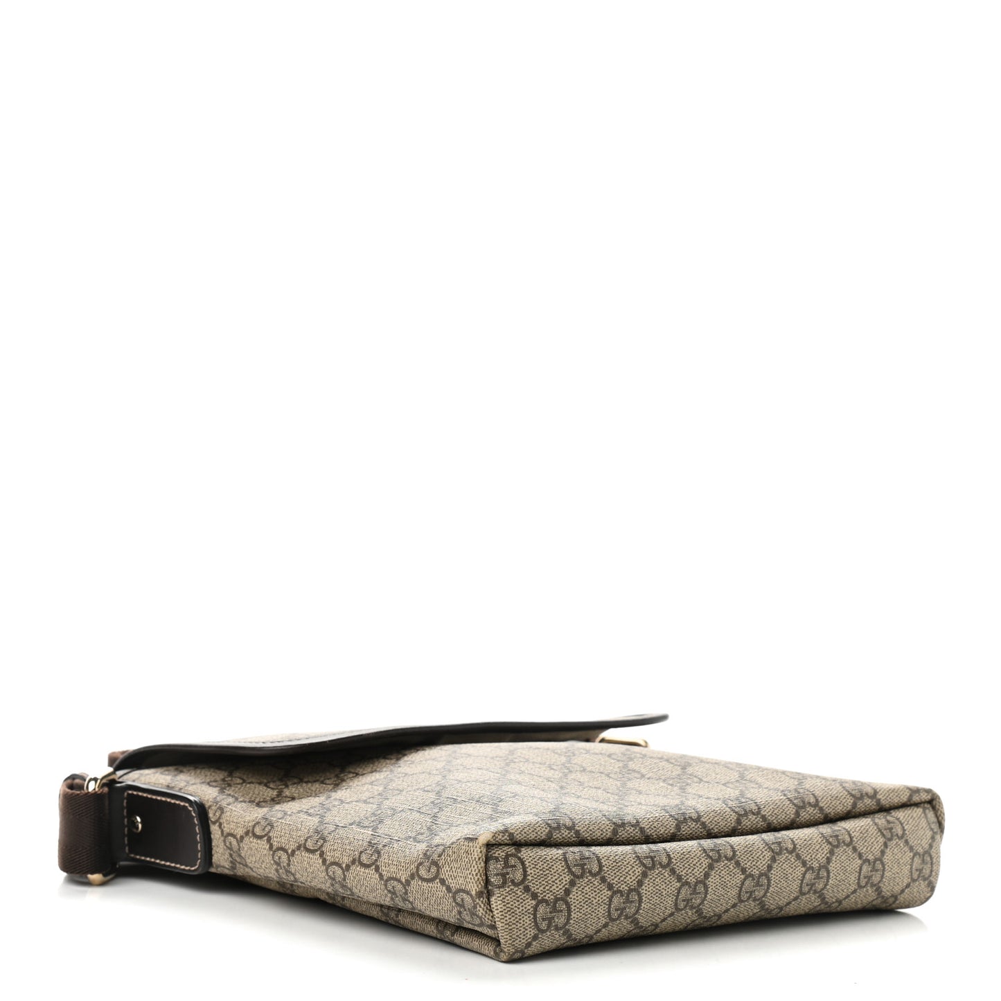 GG Plus Monogram Small Flap Messenger Bag Beige Dark Brown