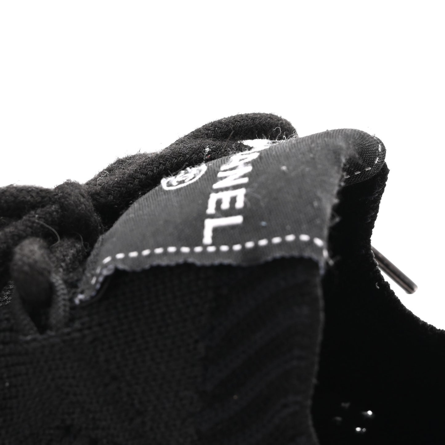 Fabric Logo Sneakers 36.5 Black
