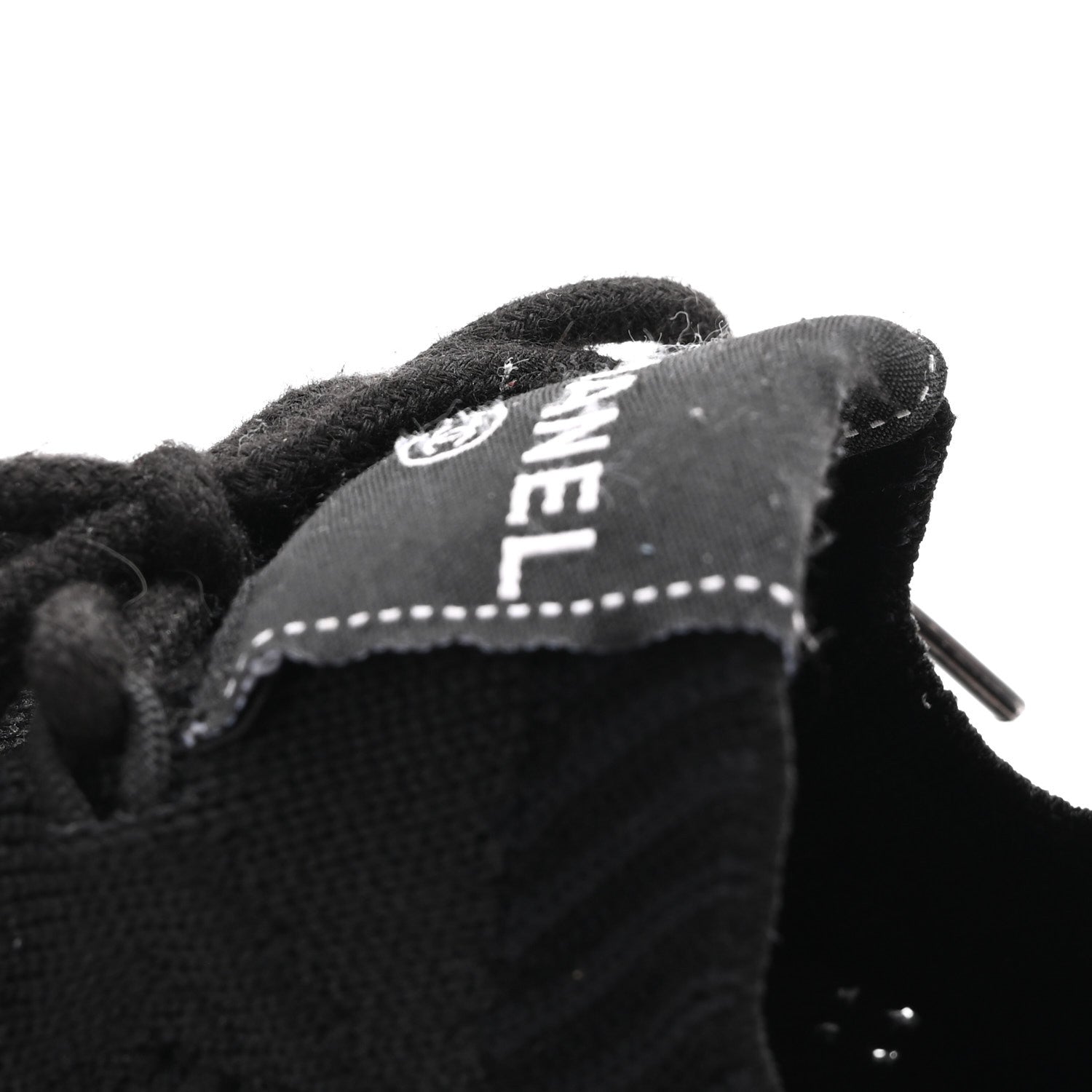 Chanel Fabric Logo Sneakers 36.5 Black 10 of 11
