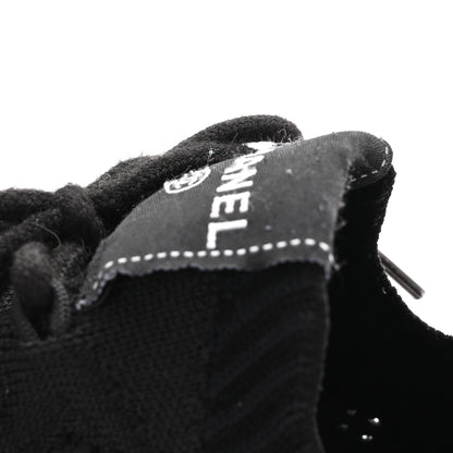Chanel Fabric Logo Sneakers 36.5 Black 10 of 11