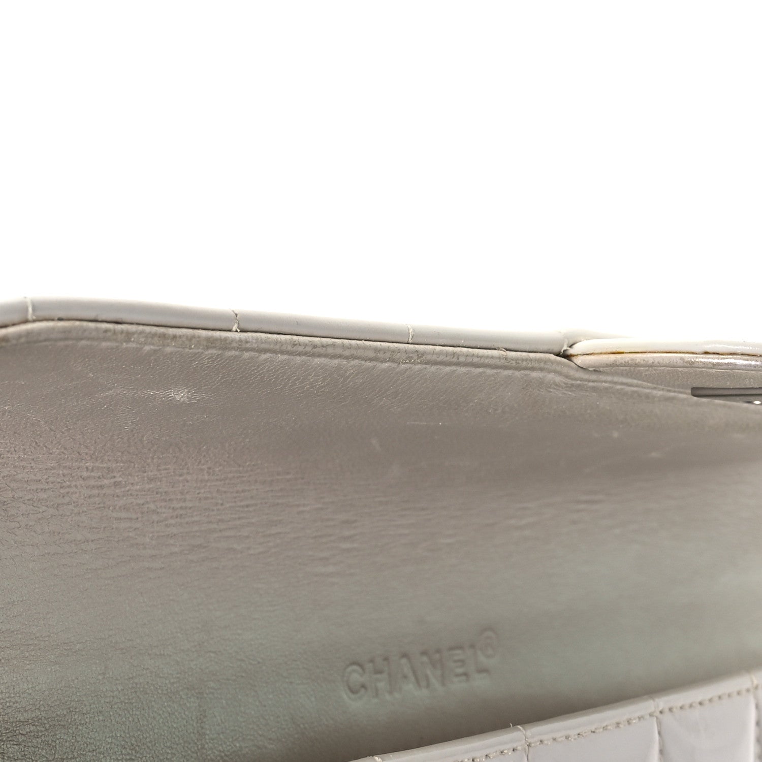 Chanel Patent Quilted East West Chocolate Bar Flap White 12 of 12