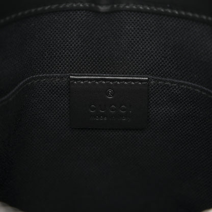 Gucci GG Supreme Monogram Web Small Flat Messenger Bag Black Grey 6 of 10