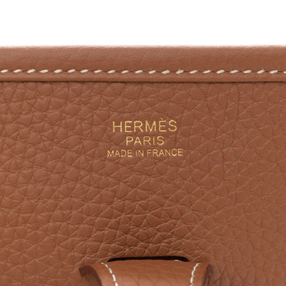 Hermes Taurillon Clemence Evelyne III PM Gold 6 of 11