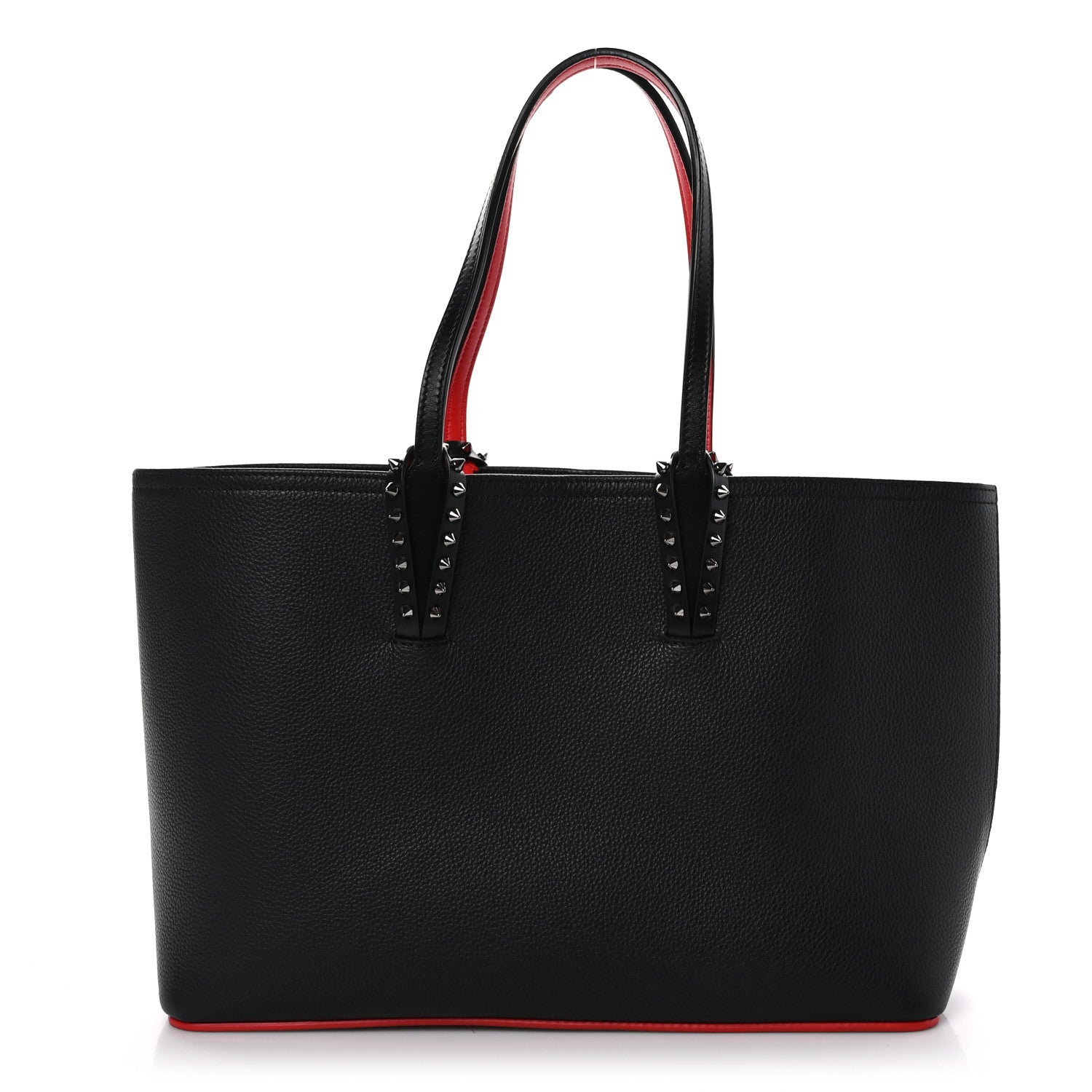 Christian Louboutin Calfskin Empire Spikes Small East West Cabata Tote Black 1 of 11