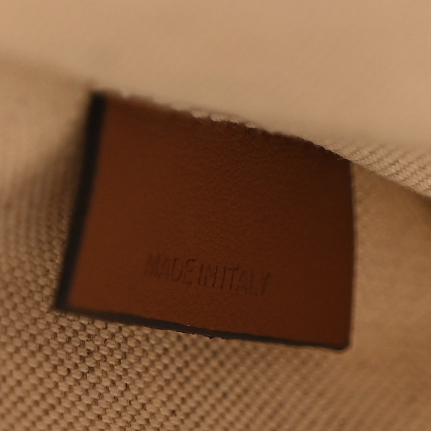 Smooth Calfskin Canvas Horseferry Print Mini Towner Bag Natural Tan