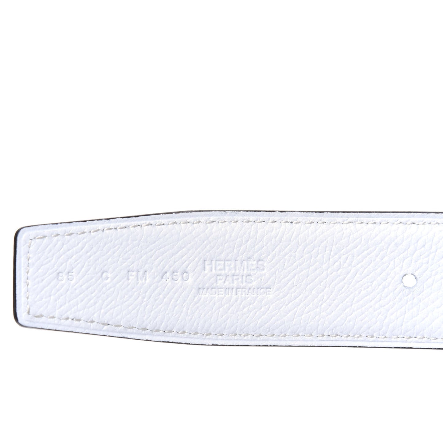 Epsom 32mm Belt Strap 85 Bleu Saphir White