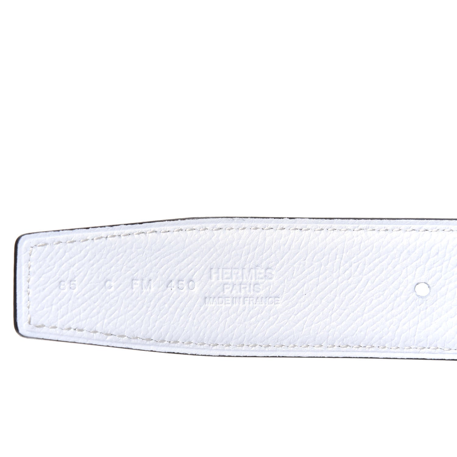 Hermes Epsom 32mm Belt Strap 85 Bleu Saphir White 3 of 6