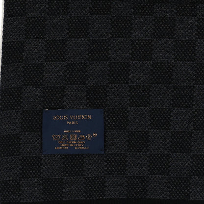Louis Vuitton Wool Bonnet Petit Damier Graphite Scarf Black 3 of 4
