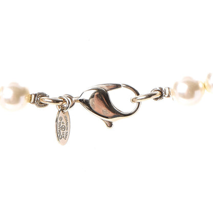 Chanel Graduated Pearl Crystal CC Long Necklace Light Gold 5 of 7