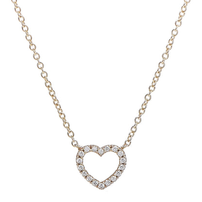 Tiffany 18K Rose Gold Diamond Metro Heart Pendant Necklace 4 of 6