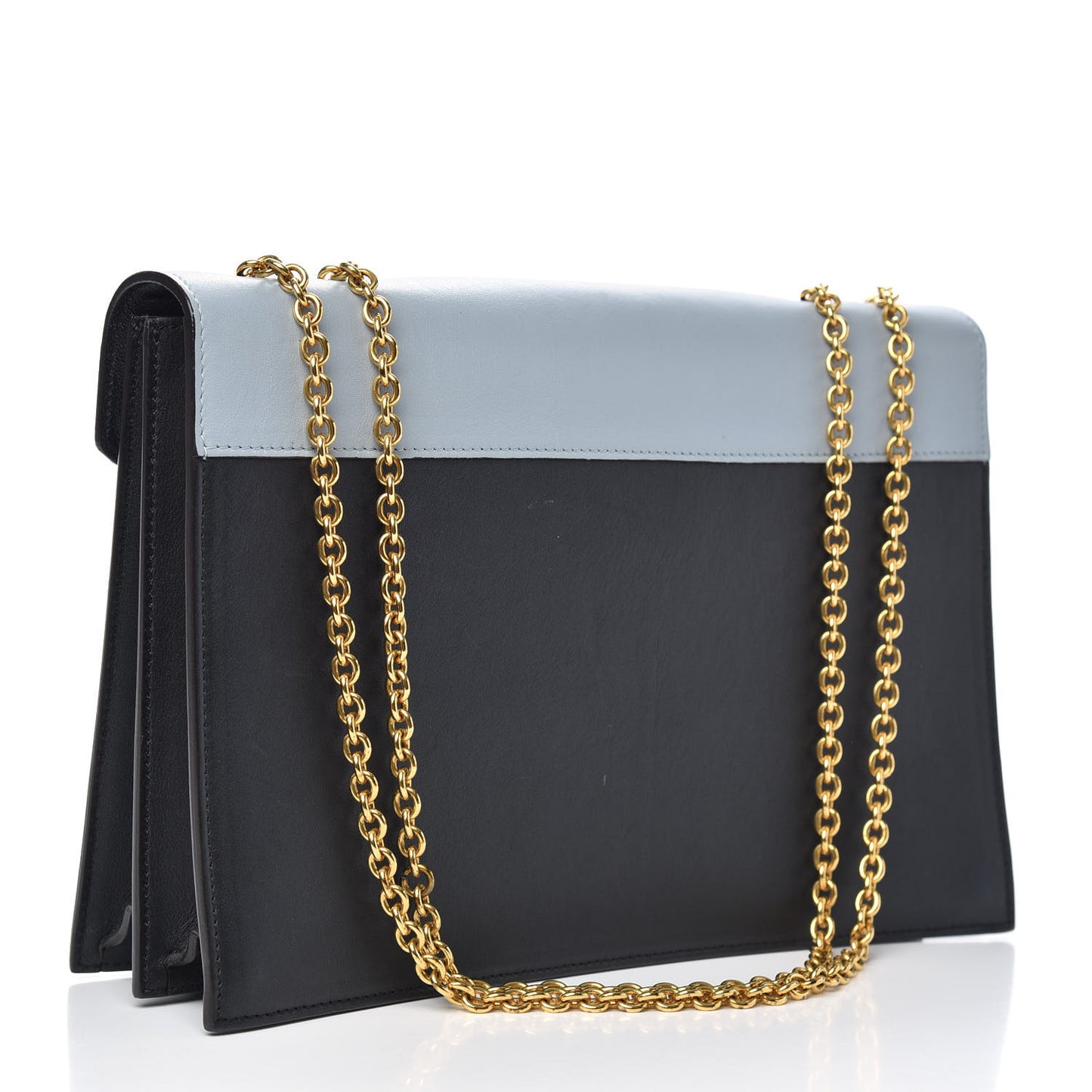 Smooth Calfskin Tri-Color Pocket Chain Flap Tan