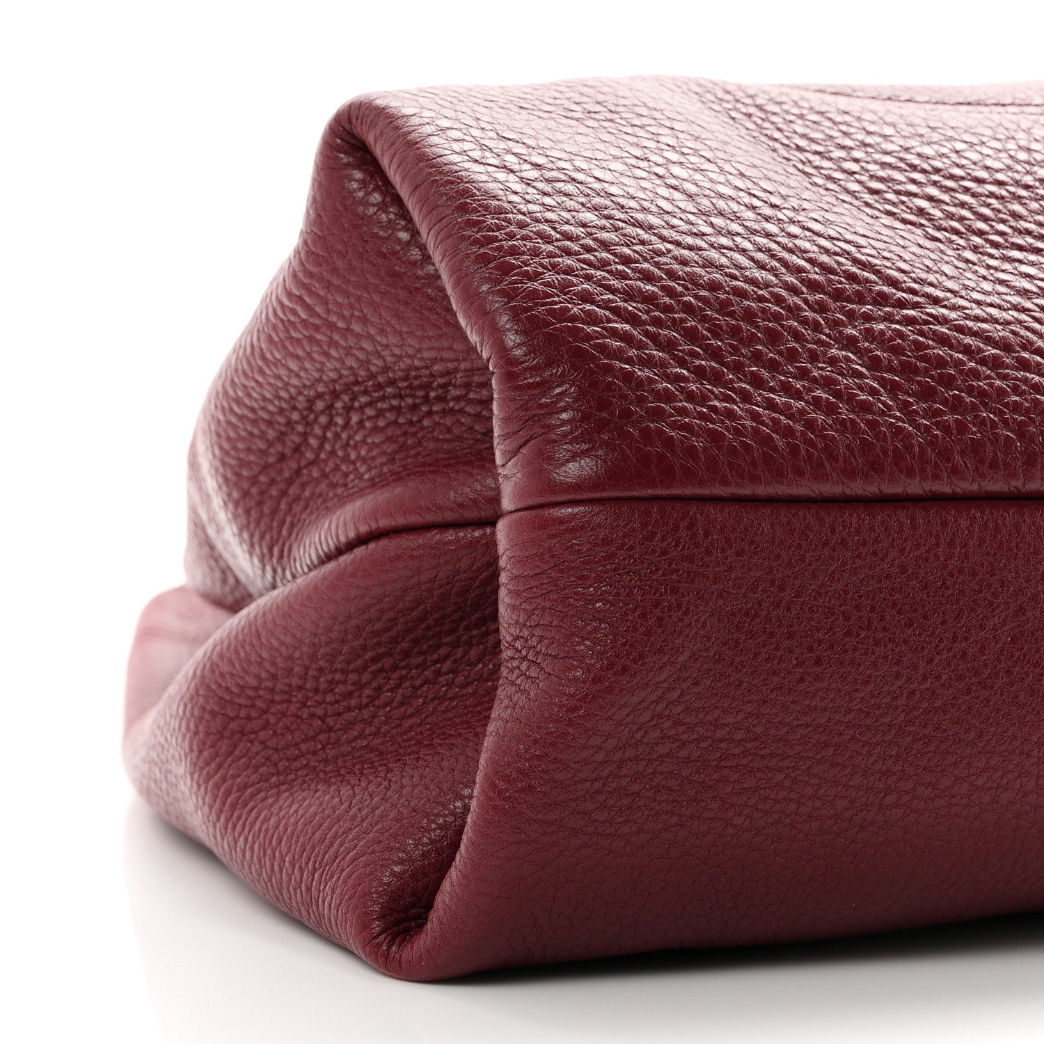 Gucci Grained Calfskin Softbit Maxi Shoulder Bag Rosso Ancora Red 10 of 11