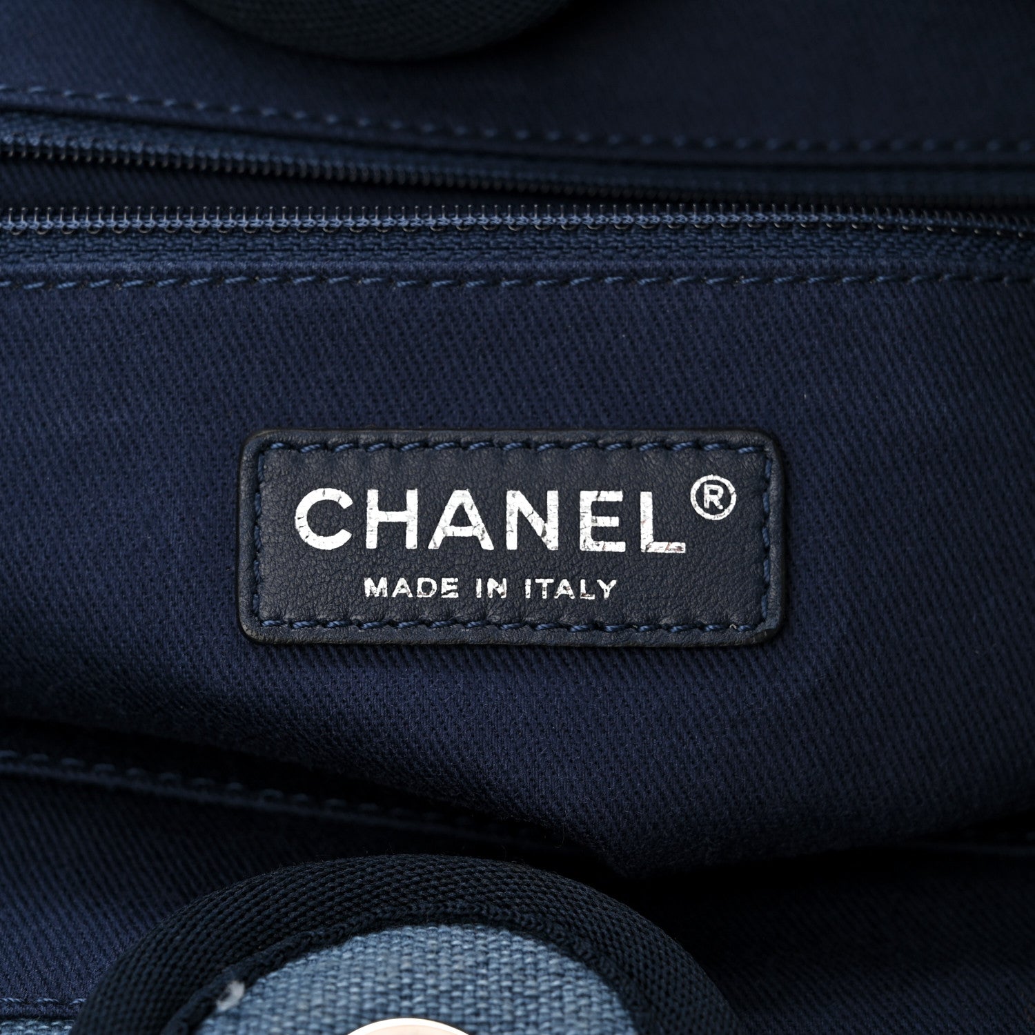 Chanel Canvas Small Deauville Tote Blue 6 of 10