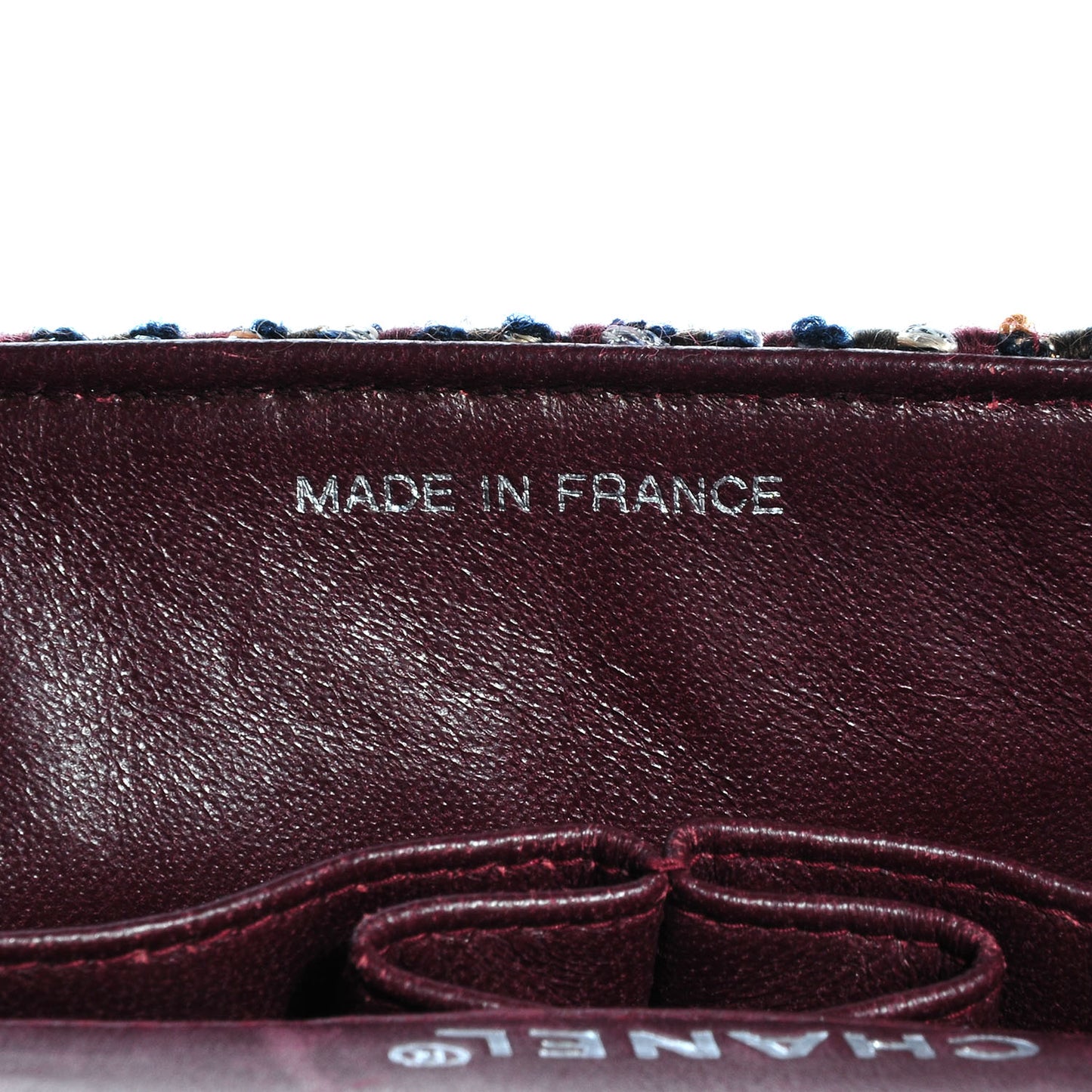 Tweed East West Flap Burgundy