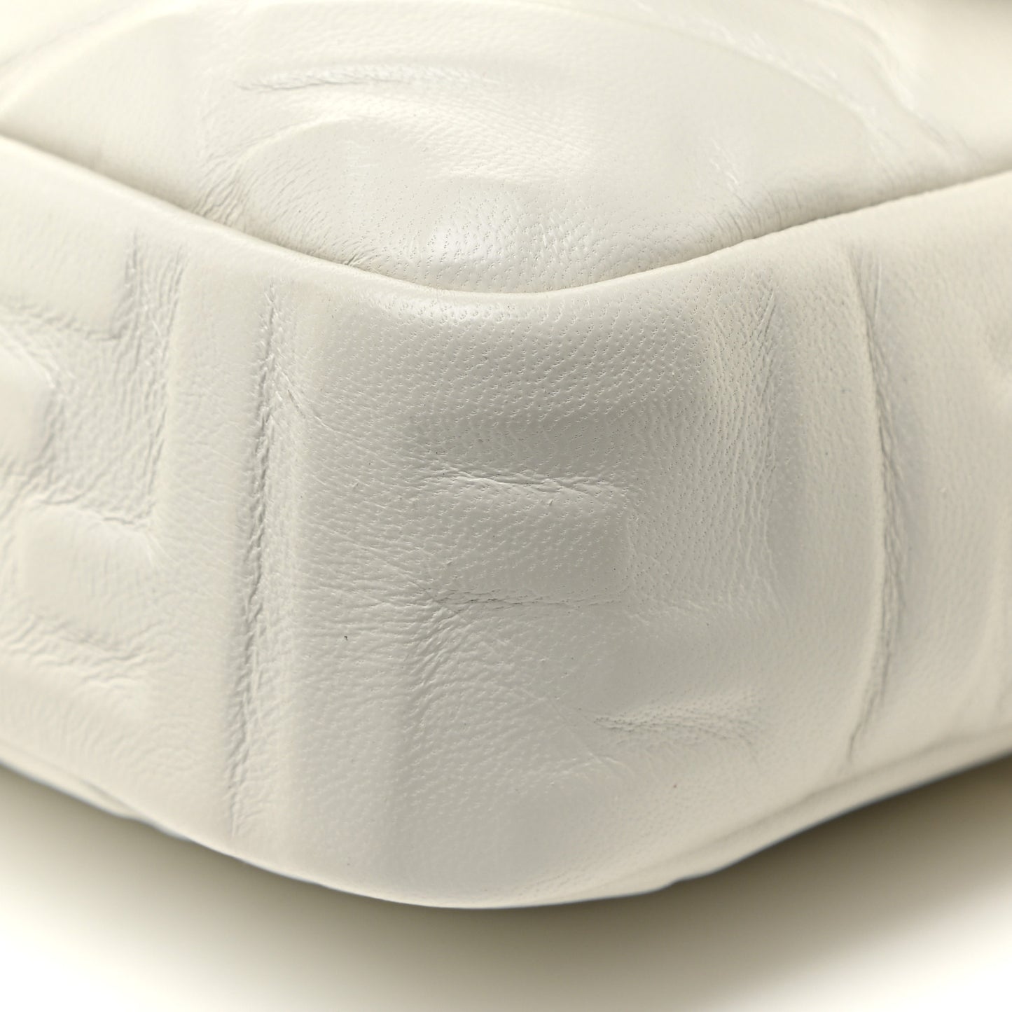 Nappa FF 1974 Embossed Baguette White