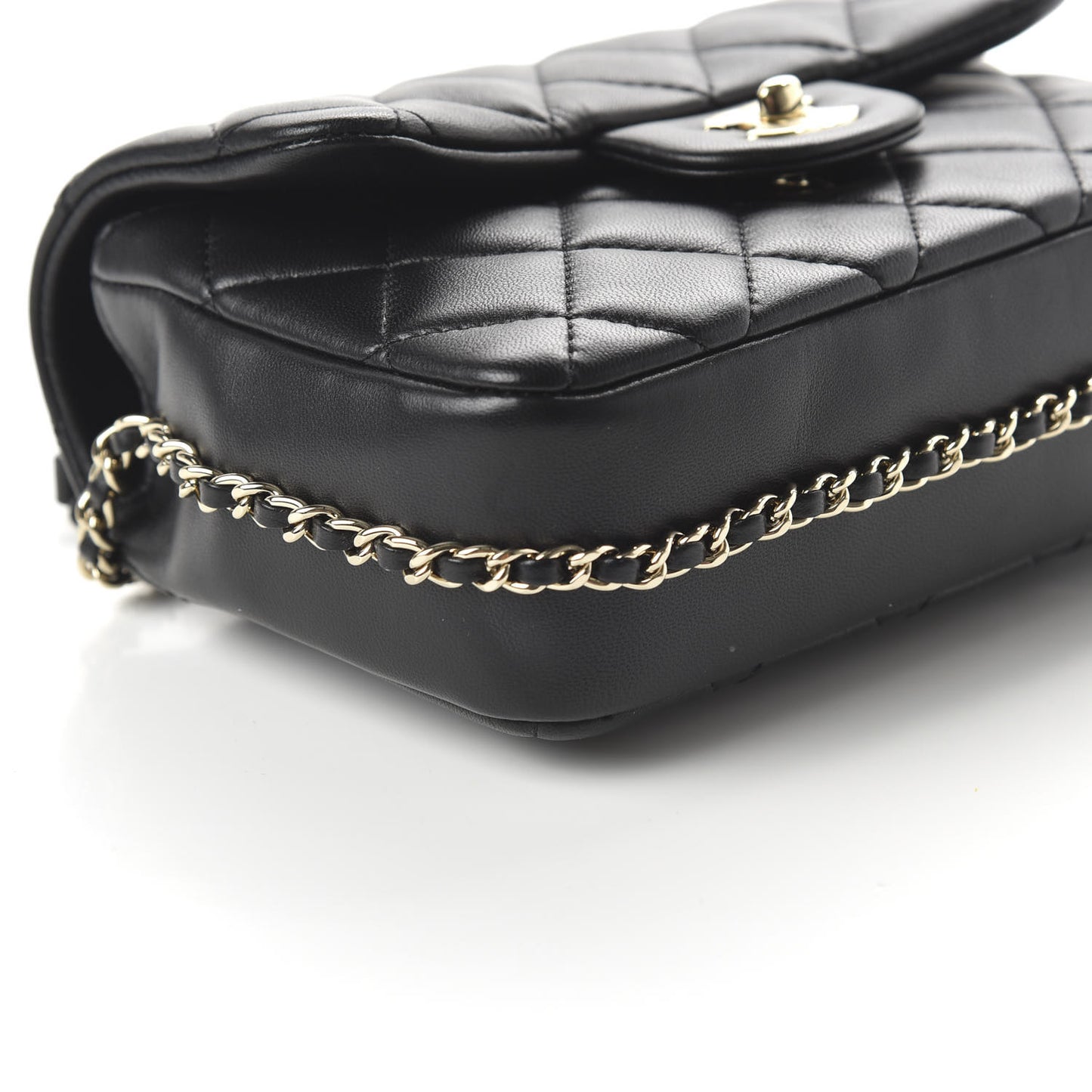 Lambskin Quilted Small My Precious Flap Black